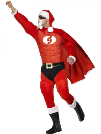 Kostüm Super Santa / Superman-Weihnachtsmann Kostüm