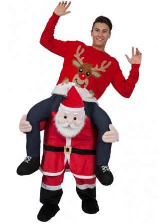 Carry Me Santa Claus Weihnachtsmann Huckepack Kostüm