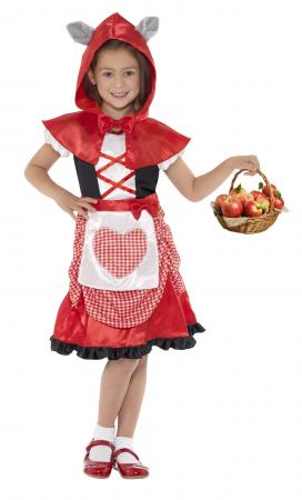 Rotkäppchen Kostüm mit Wolfsohren Kinderkostüm