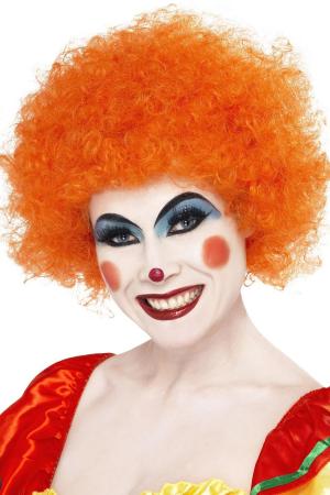 Orange Clowns Perücke Deluxe