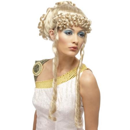 Griechische Göttin Perücke Blond mit Locken und Ringellocken