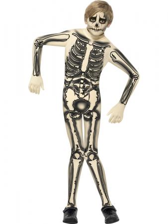 Skelett Kostüm für Kinder Ganzkörperanzug