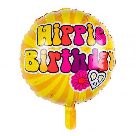 Hippie Birthday Folienballon 45cm