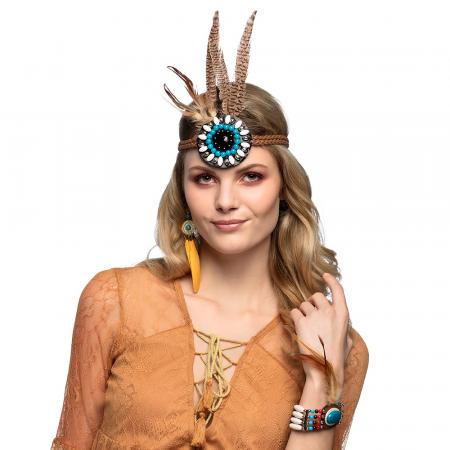Hippie Set delight mit Stirnband, Ohrring und Armband