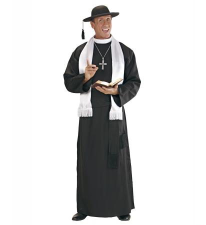 Priester Kostüm mit Robe und Gürtel