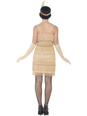 20er Jahre Marta Flapper Kostüm gold kurzer Dress