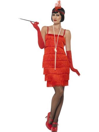 20er Jahre Marta Marie Flapper Kostüm rot