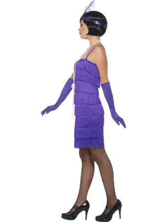 20er Jahre Marta Flapper Kostüm violett