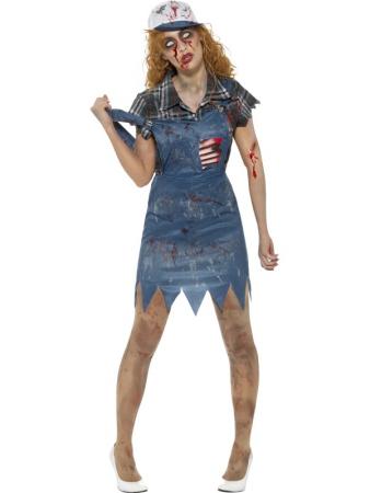 Zombie Handwerkerin Hillbilly Damenkostüm