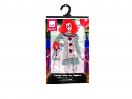 Vintage Damen Horror Clown Kostüm