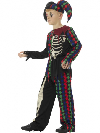 Scary Jockey Jester Halloween Kostüm für Kinder