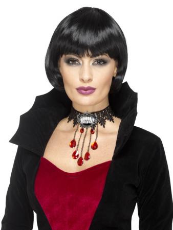 Deluxe Gothic Vampir Halskette mit Rubinen