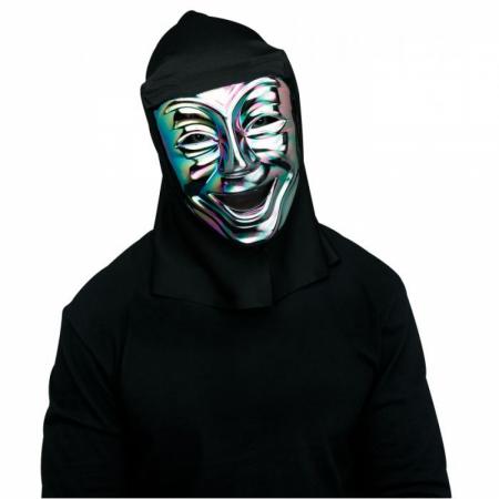 Oil Slick Comedy Maske mit Schwarzem Tuch