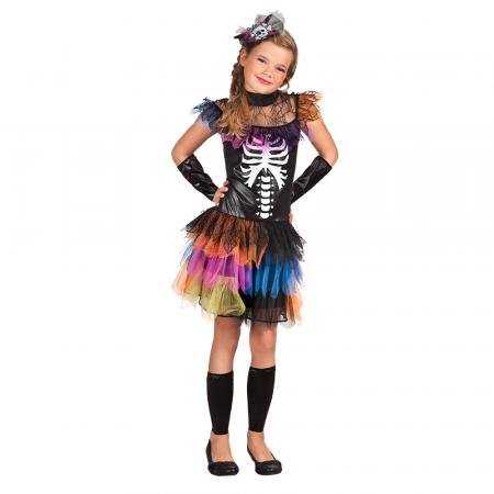 Skelett Princess Halloween Kinderkostüm
