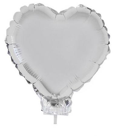 Folienballon Herz Silber 28x28 cm