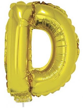 Folienballon Buchstabe D Gold 41cm