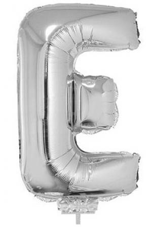 Folienballon Buchstabe E Silber 41cm