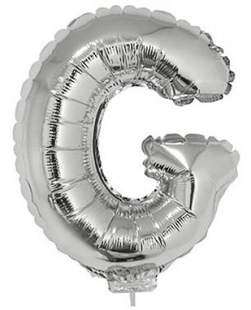 Folienballon Buchstabe G Silber 41cm