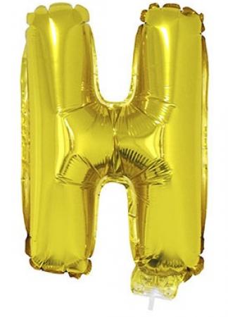 Folienballon Buchstabe H Gold 41cm
