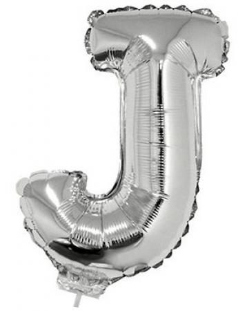 Folienballon Buchstabe J Silber 41cm