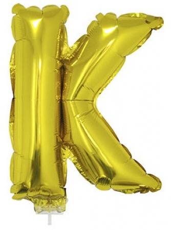 Folienballon Buchstabe K Gold 41cm