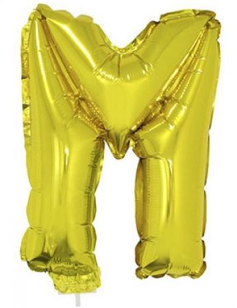 Folienballon Buchstabe M Gold 41cm