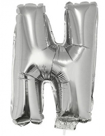 Folienballon Buchstabe N Silber 41cm