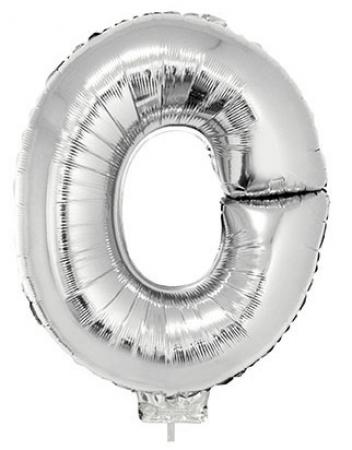 Folienballon Buchstabe O Silber 41cm