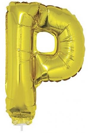 Folienballon Buchstabe P Gold 41cm