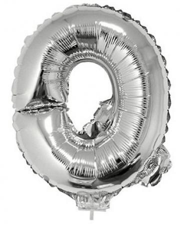 Folienballon Buchstabe Q Silber 41cm