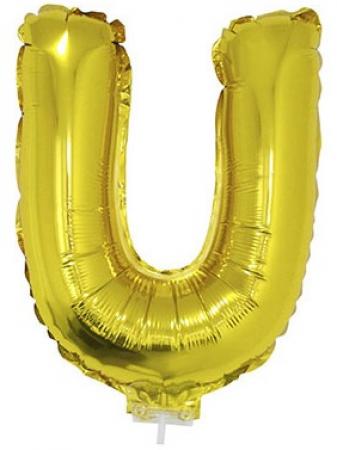 Folienballon Buchstabe U Gold 41cm