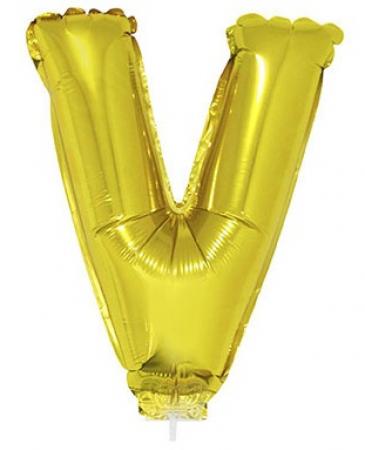 Folienballon Buchstabe V Gold 41cm