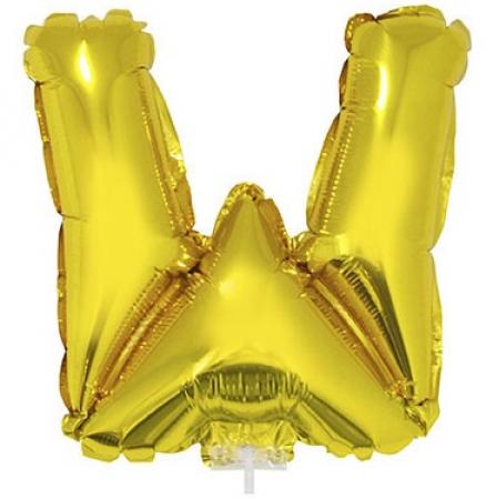 Folienballon Buchstabe W Gold 41cm