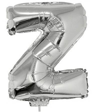 Folienballon Buchstabe Z Silber 41cm