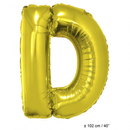 Folienballon Buchstabe D Gold 102cm Riesenballon