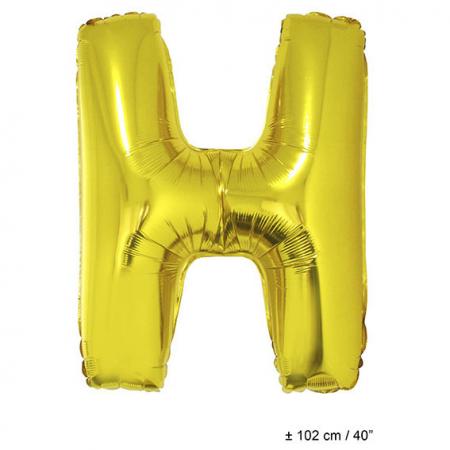 Folienballon Buchstabe H Gold 102cm Riesenballon
