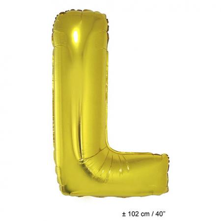 Folienballon Buchstabe L Gold 102cm Riesenballon