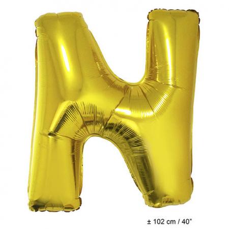 Folienballon Buchstabe N Gold 102cm Riesenballon