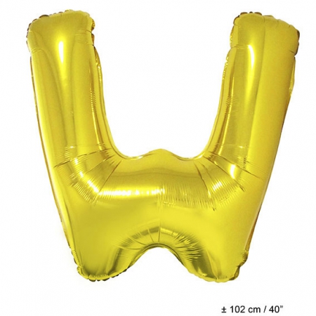 Folienballon Buchstabe W Gold 102cm Riesenballon