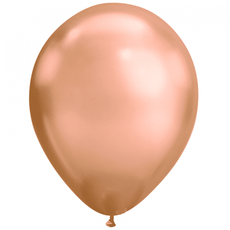Latex Ballons 12 Stück Chrom Rosegold 35cm -