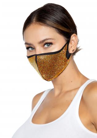 Leg Avenue Strassstein Gesichts Maske M1019 Gold