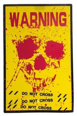 Warnschild "Warning" 38x24,5cm aus PVC