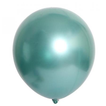 Latex Ballons 12 Stück Chrom Grün 35cm