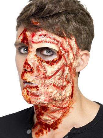 Verbranntes Gesicht Narben Halloween Latex-Applikation haut-rot