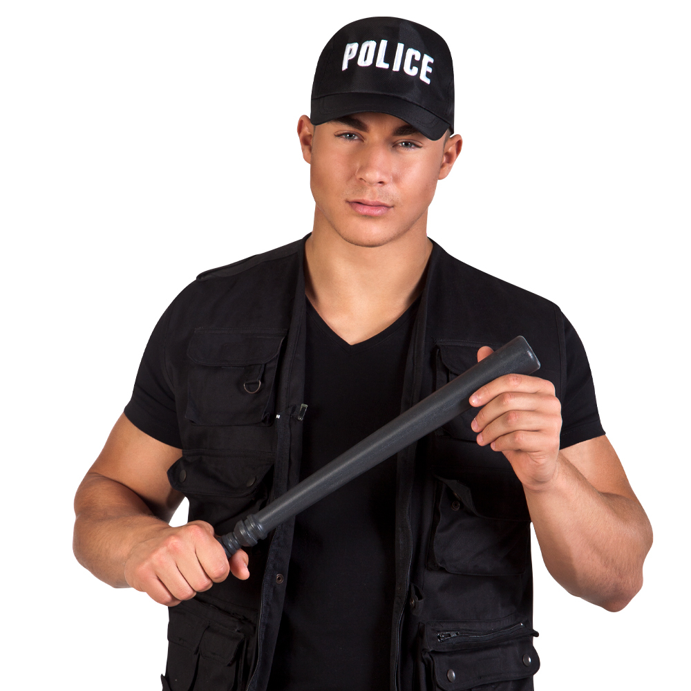 Polizeiknüppel Polizei Schlagstock 50cm -  der  Festartikel-Shop für Halloween, Fasnacht, Mottopartys, Karneval, Kostüme  und mehr