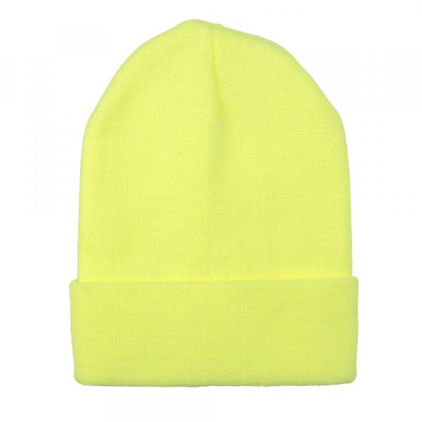 Beanie Mütze in Neon Gelb