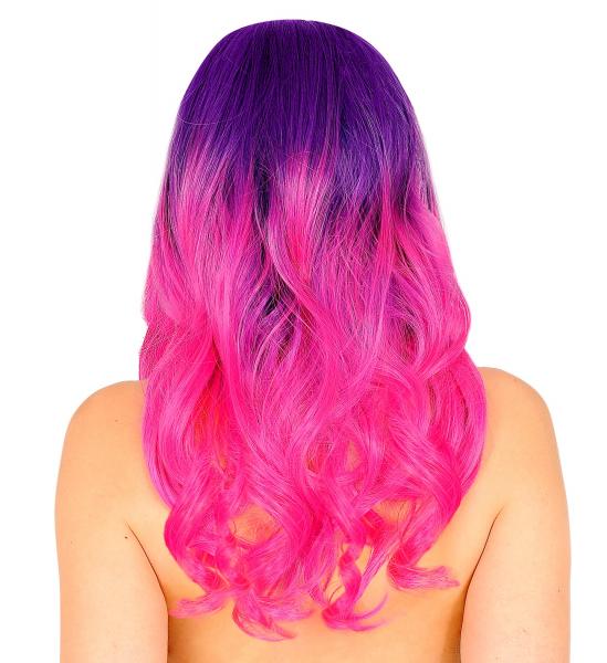 Perücke Dream Hair Pink Ombre Lang und Mehrfarbig
