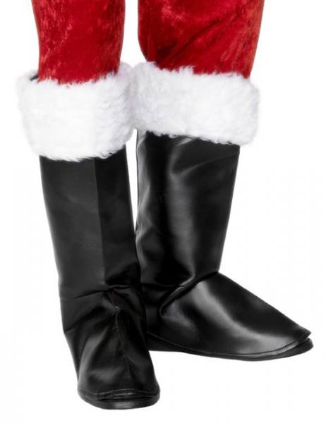 Weihnachtsmann Stiefelstulpen mit Fell