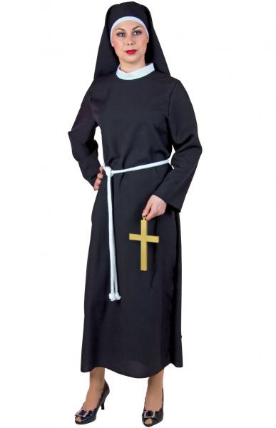 Nonne Damenkostüm Kleid mit Haube