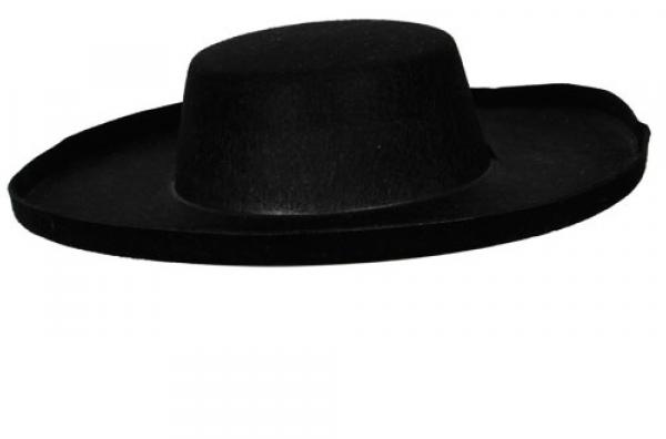 Zorro Banditen Hut in schwarz